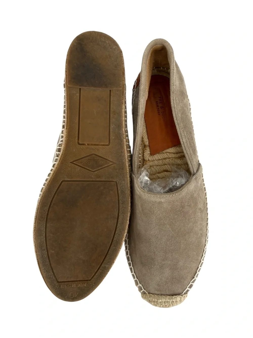 rag & bone Taupe Suede Espadrille Slip-On